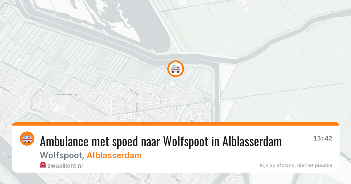 Ambulance met spoed naar Wolfspoot in Alblasserdam — 8 feb 2026