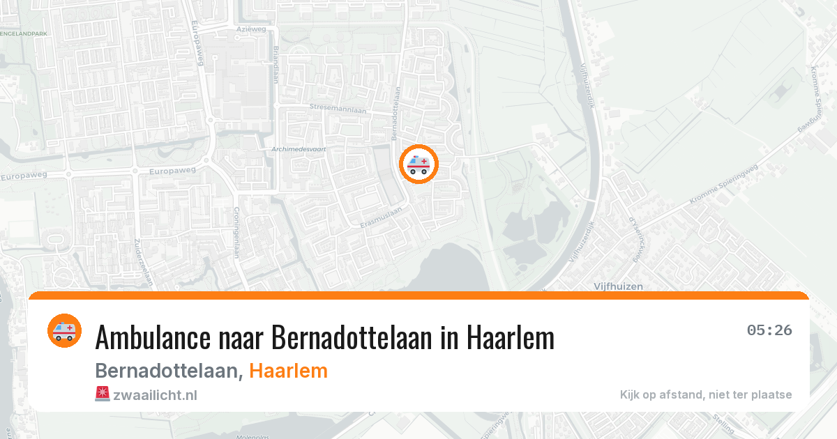 Ambulance naar Bernadottelaan in Haarlem — 31 jul 2026