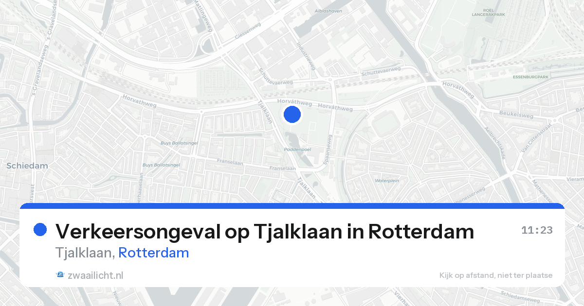 Verkeersongeval op Tjalklaan in Rotterdam — 19 aug 2026