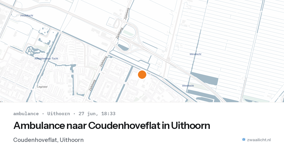 Ambulance naar Coudenhoveflat in Uithoorn — 27 jun 2026
