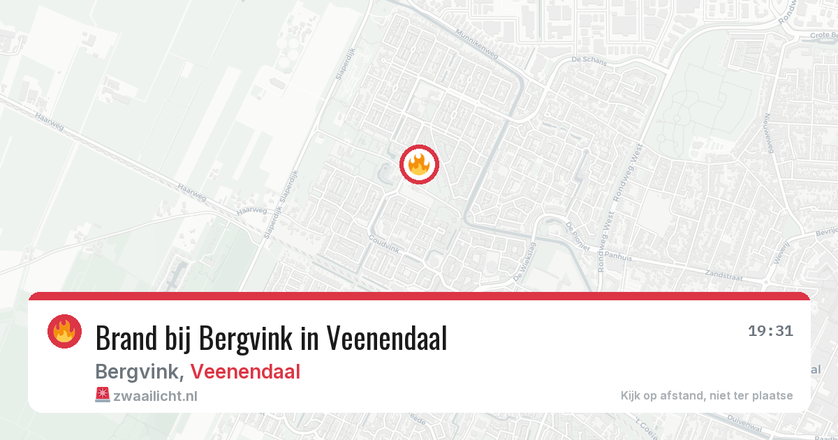 Brand bij Bergvink in Veenendaal — 11 jul 2026