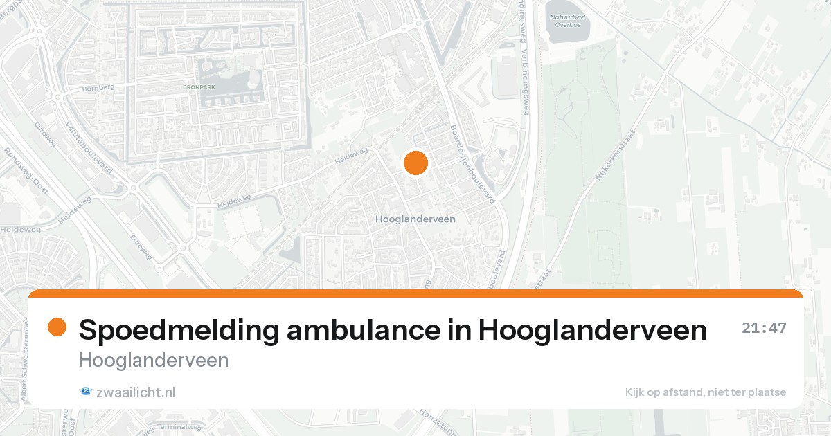 Spoedmelding ambulance in Hooglanderveen — 7 aug 2026