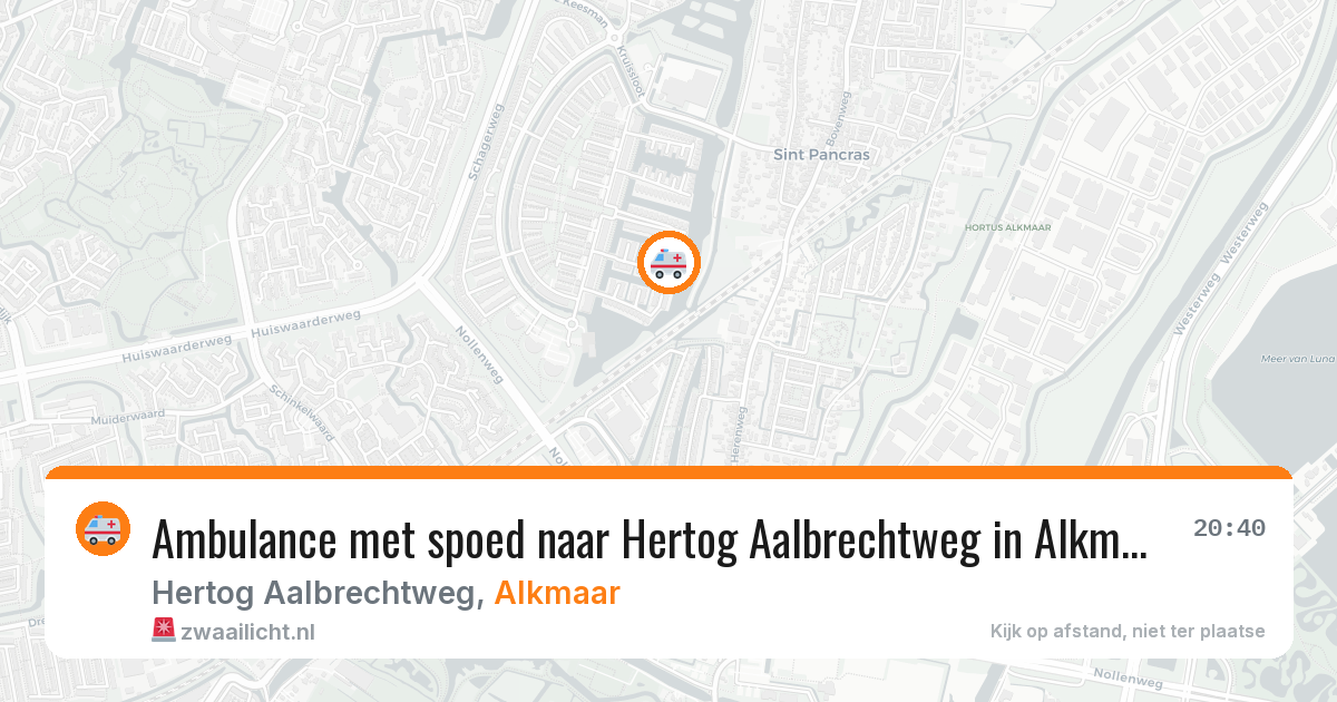 Ambulance met spoed naar Hertog Aalbrechtweg in Alkmaar — 25 jan 2026