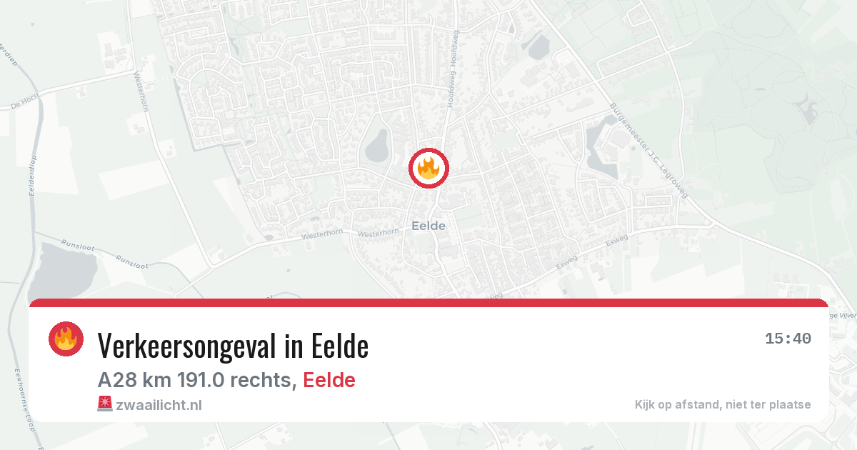 Verkeersongeval in Eelde — 14 mrt 2026