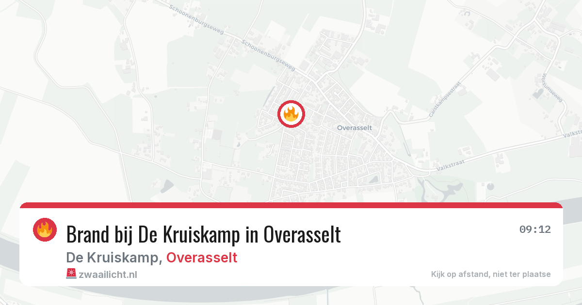Brand bij De Kruiskamp in Overasselt — 26 jun 2026