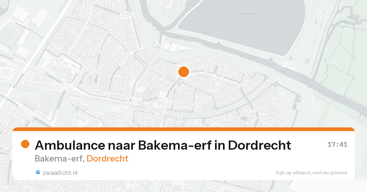 Ambulance naar Bakema-erf in Dordrecht — 20 aug 2026