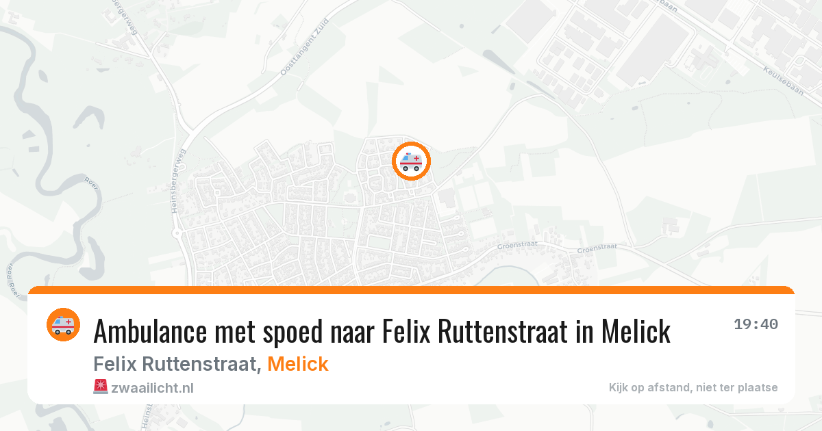 Ambulance met spoed naar Felix Ruttenstraat in Melick — 14 jul 2026