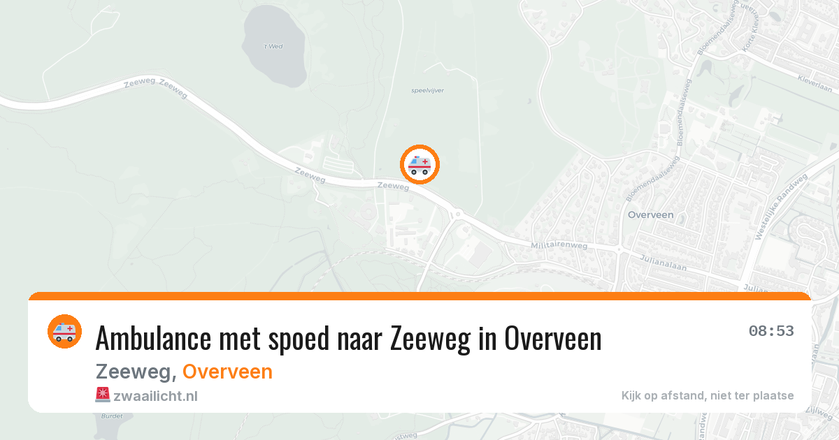 Ambulance met spoed naar Zeeweg in Overveen — 17 jun 2026