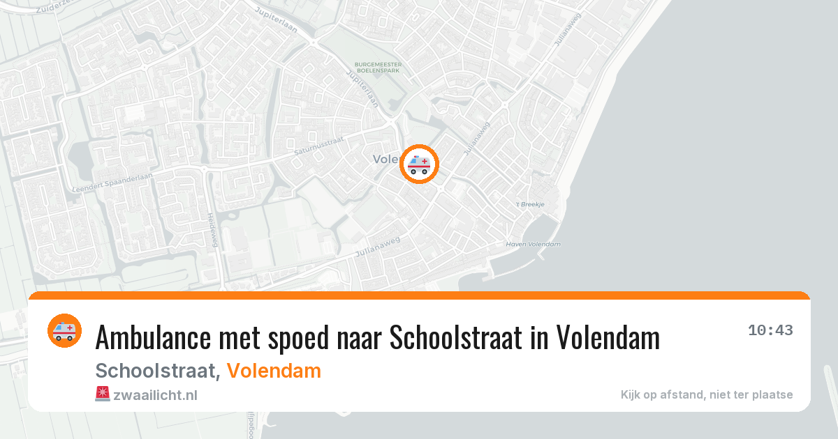 Ambulance met spoed naar Schoolstraat in Volendam — 7 mei 2026