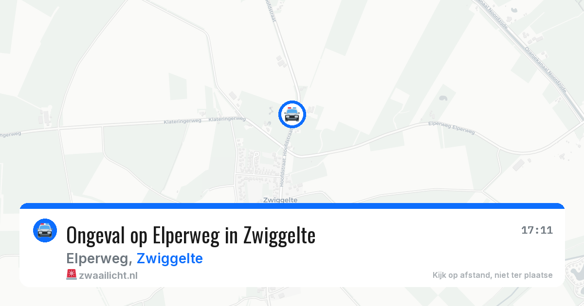 Ongeval op Elperweg in Zwiggelte — 16 mei 2026