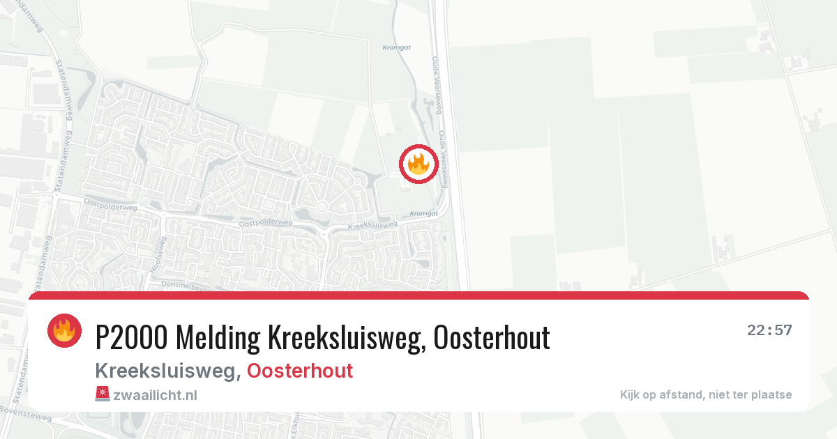 P2000 Melding Kreeksluisweg, Oosterhout — 8 feb 2026