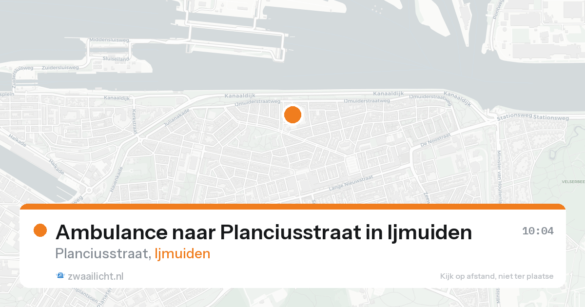 Ambulance naar Planciusstraat in Ijmuiden — 24 aug 2026