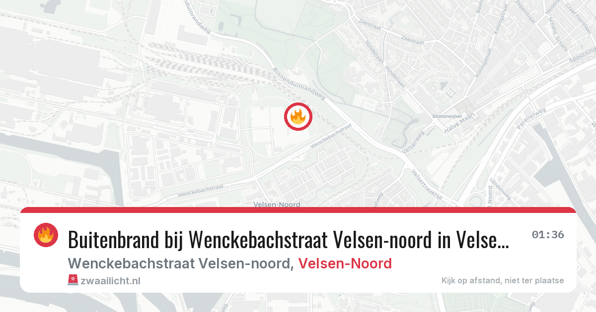 Buitenbrand bij Wenckebachstraat Velsen-noord in Velsen-Noord — 19 jul 2026