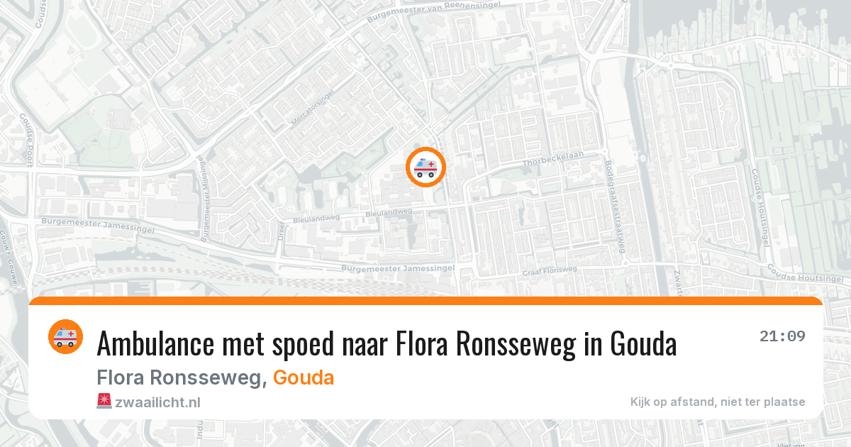 Ambulance met spoed naar Flora Ronsseweg in Gouda — 2 feb 2026