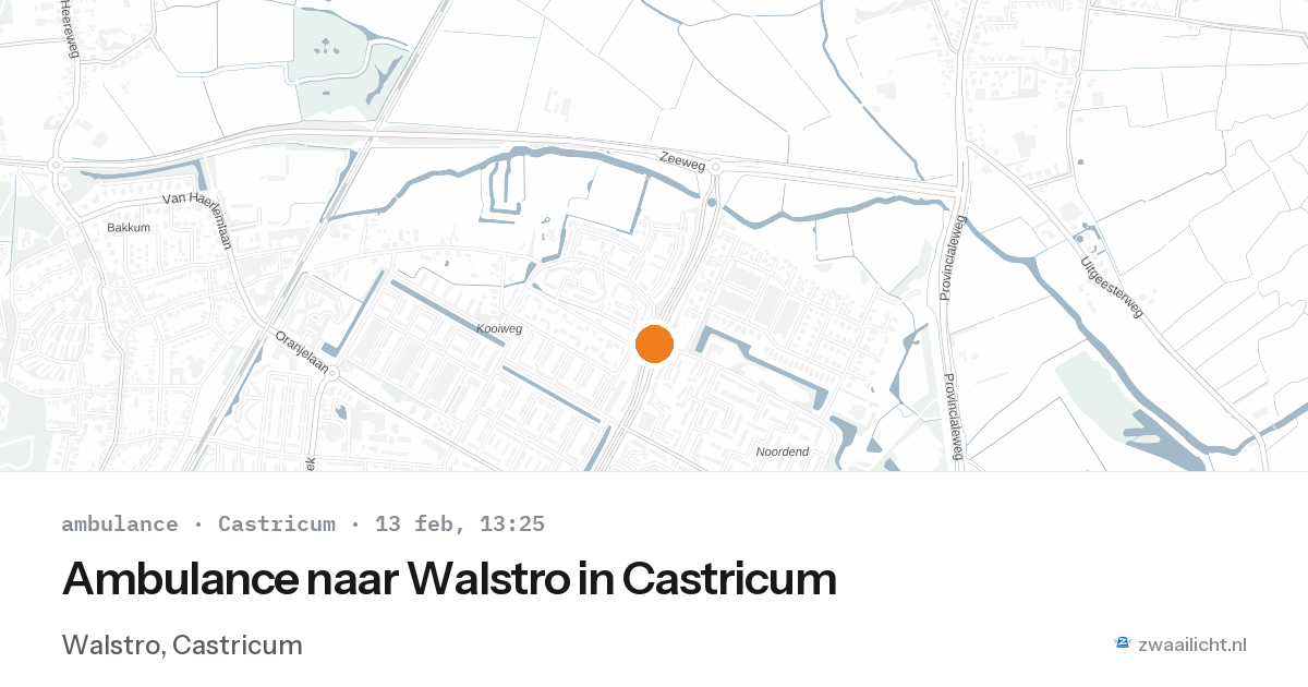 Ambulance naar Walstro in Castricum — 2 feb 2026