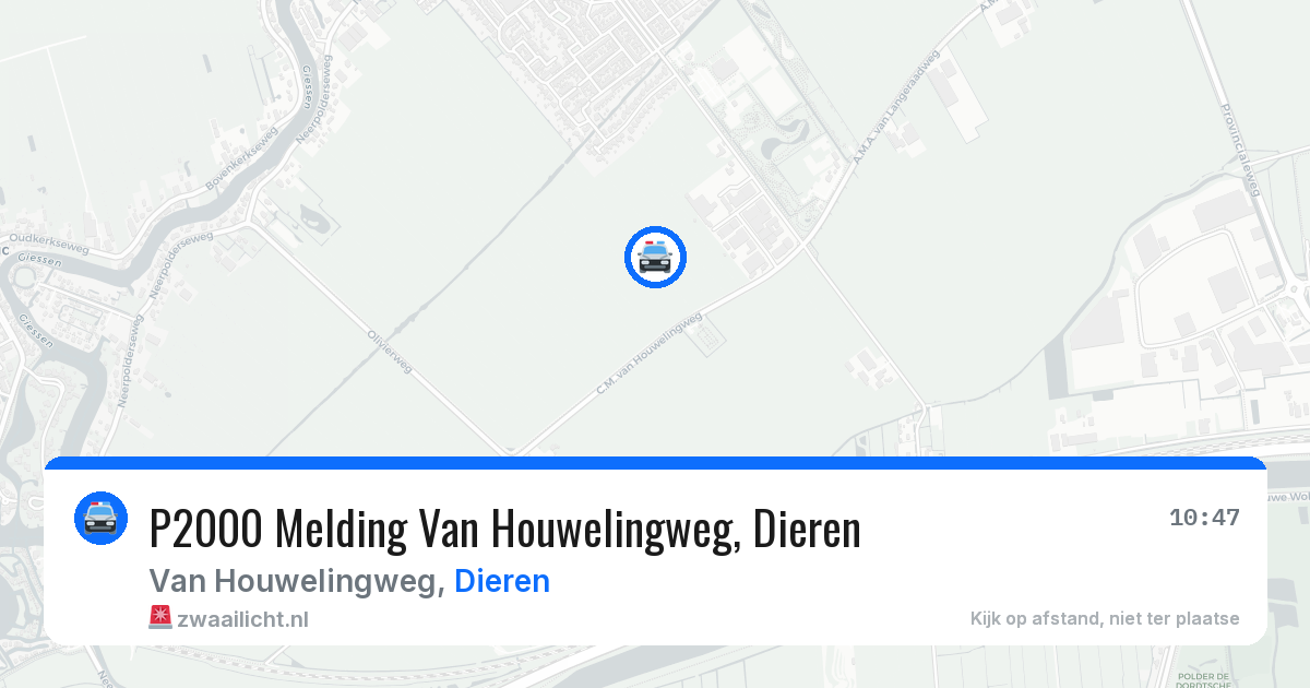 P2000 Melding Van Houwelingweg, Dieren — 22 jun 2026