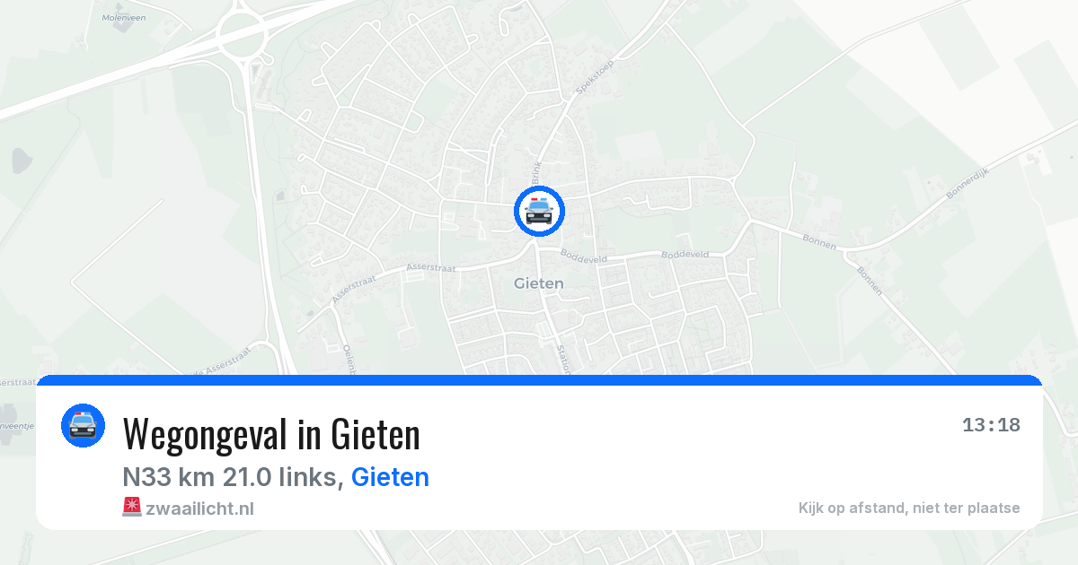 Wegongeval in Gieten — 24 jan 2026