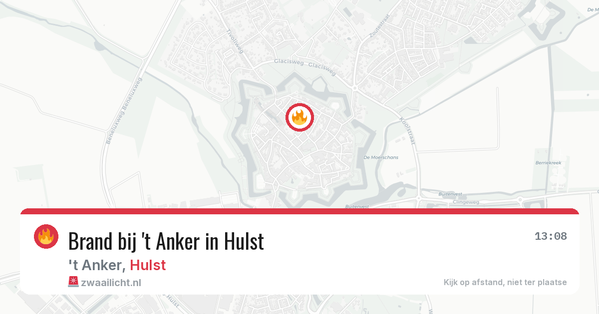 Brand bij 't Anker in Hulst — 8 jul 2026