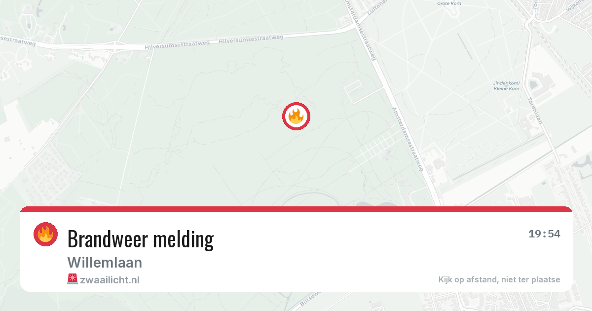 Brandweer melding — 19 jun 2026