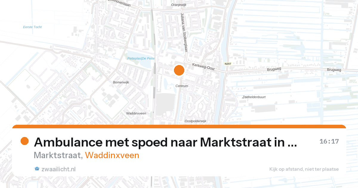 Ambulance met spoed naar Marktstraat in Waddinxveen — 10 mei 2026