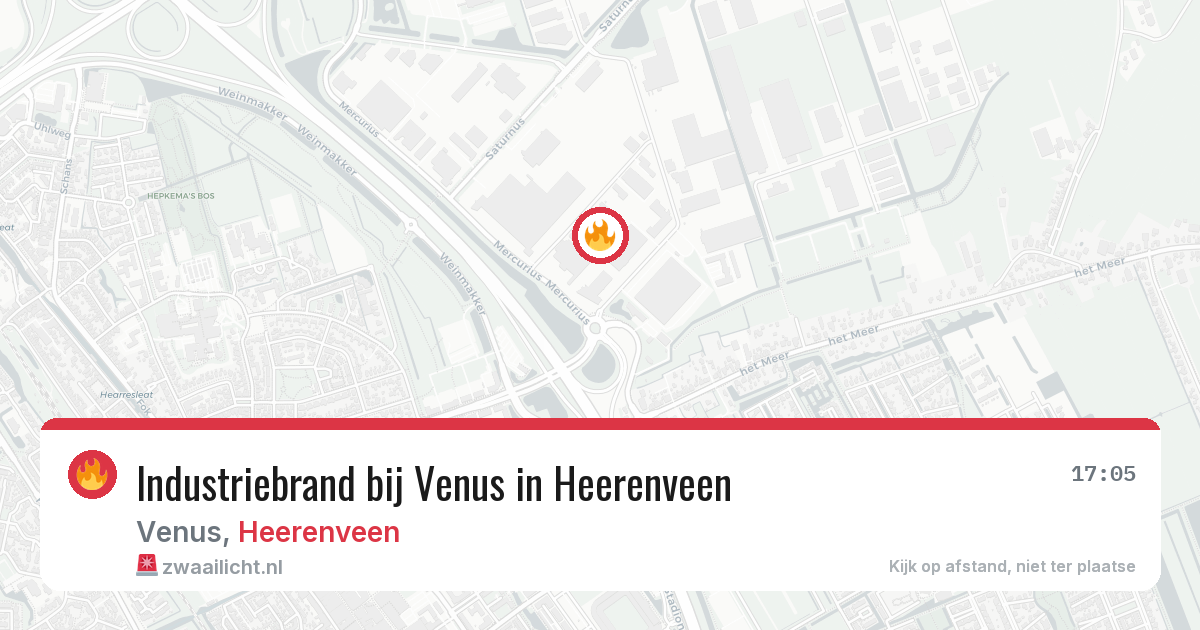 Industriebrand bij Venus in Heerenveen — 28 jan 2026
