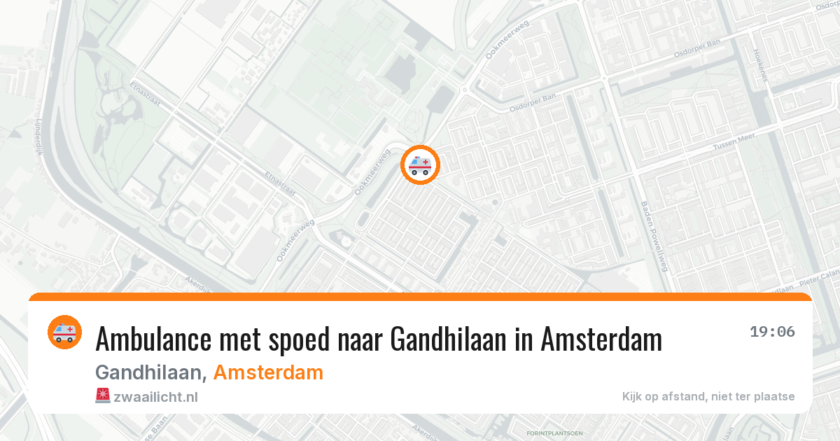Ambulance met spoed naar Gandhilaan in Amsterdam — 17 mei 2026