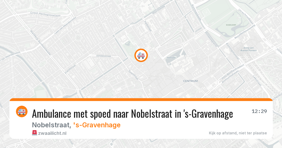 Ambulance met spoed naar Nobelstraat in 's-Gravenhage — 21 feb 2026