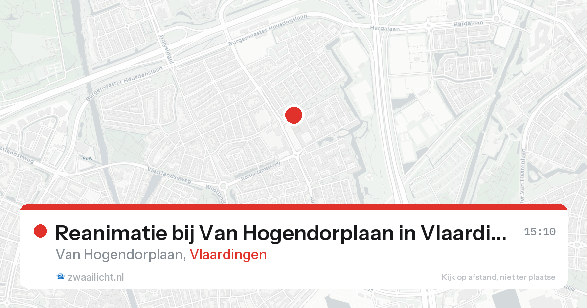 Reanimatie bij Van Hogendorplaan in Vlaardingen — 25 aug 2026