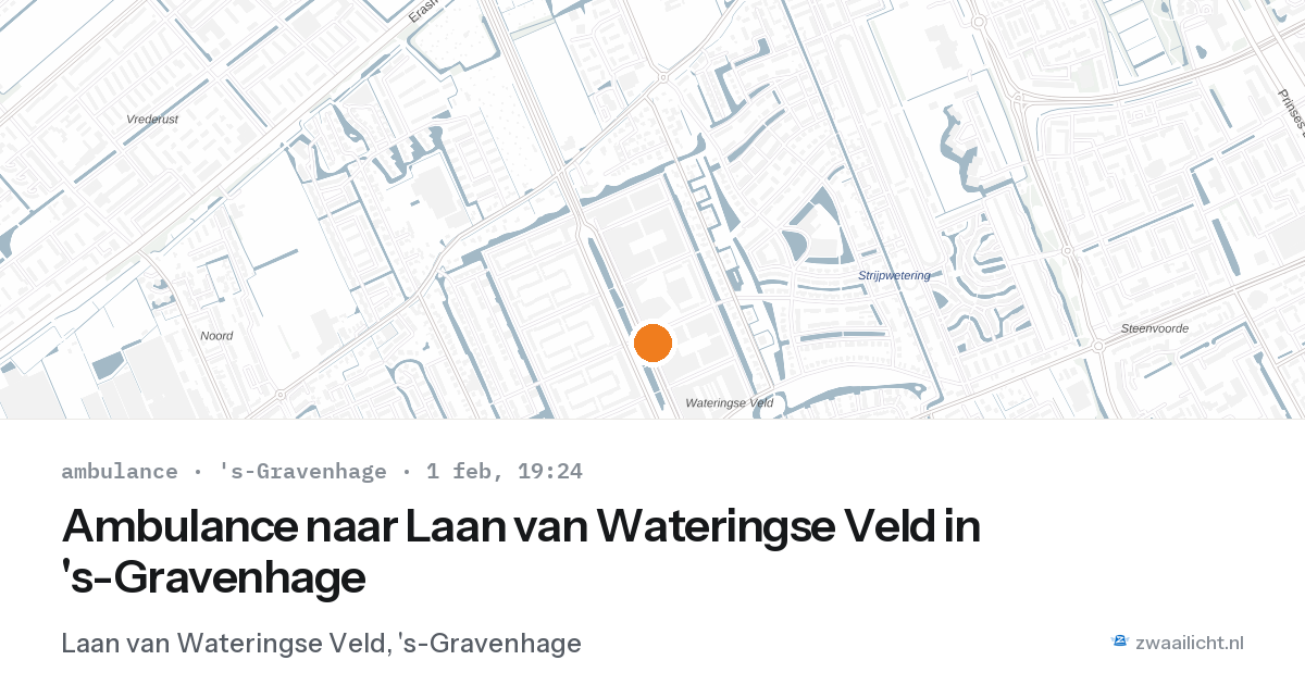 Ambulance naar Laan van Wateringse Veld in 's-Gravenhage — 1 feb 2026