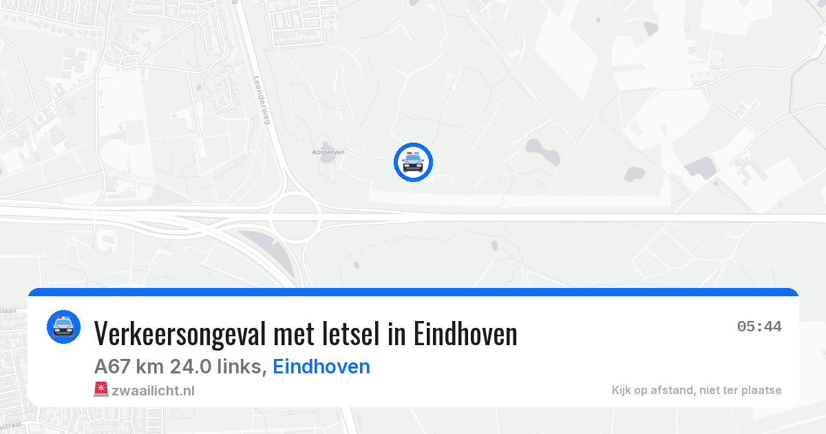 Verkeersongeval met letsel in Eindhoven — 15 aug 2026