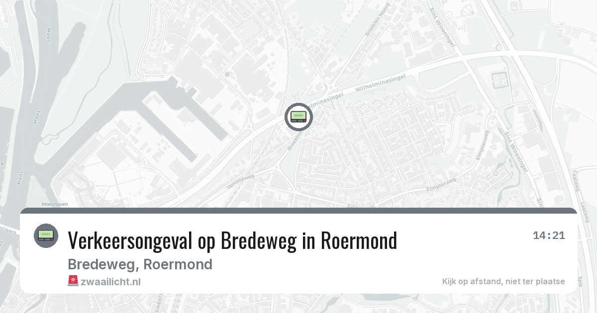 Verkeersongeval op Bredeweg in Roermond — 7 apr 2026