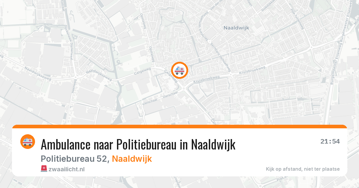 Ambulance naar Politiebureau in Naaldwijk — 24 jul 2026
