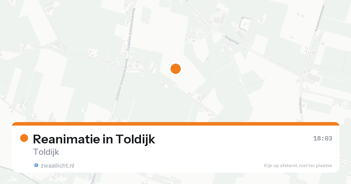 Reanimatie in Toldijk — 20 aug 2026