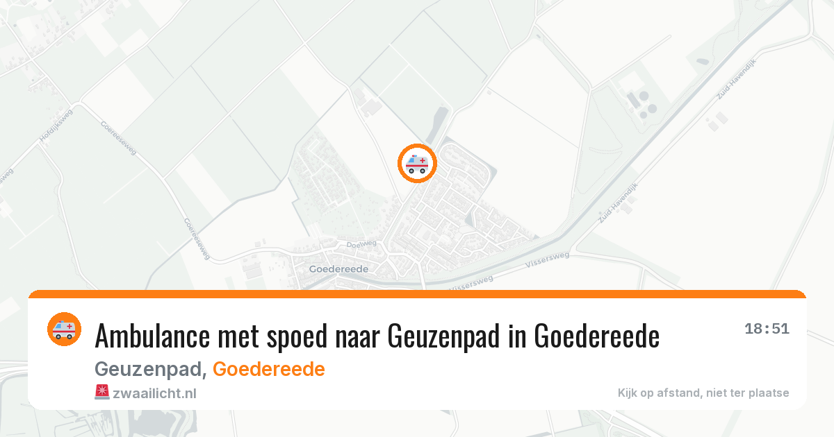 Ambulance met spoed naar Geuzenpad in Goedereede — 6 jun 2026