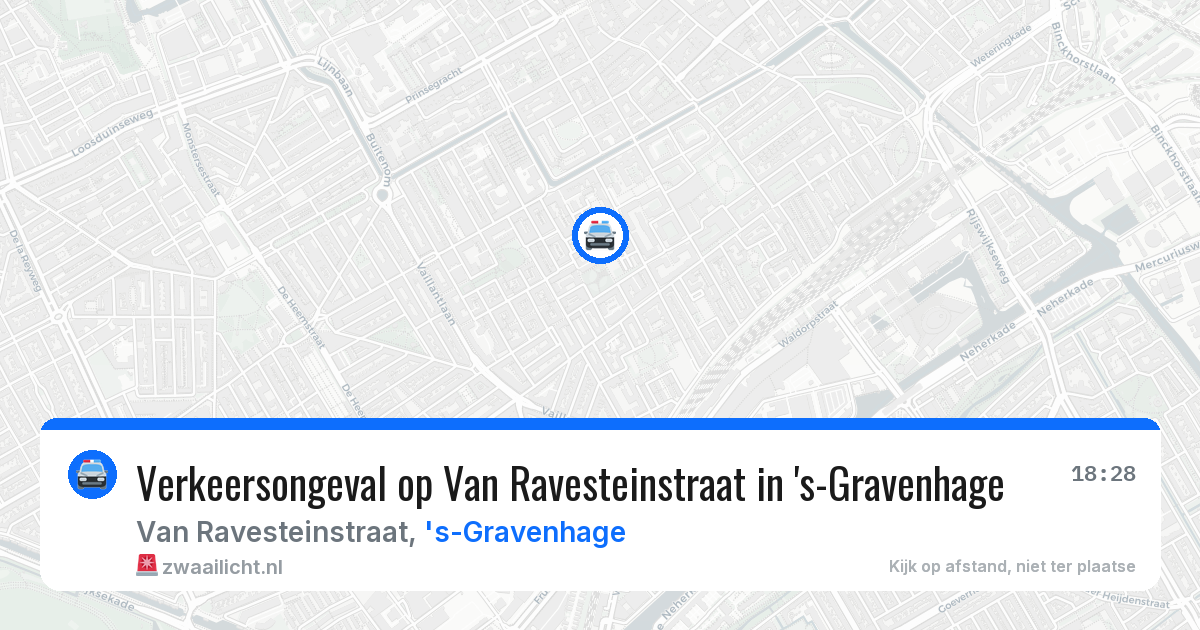Verkeersongeval op Van Ravesteinstraat in 's-Gravenhage — 7 jun 2026
