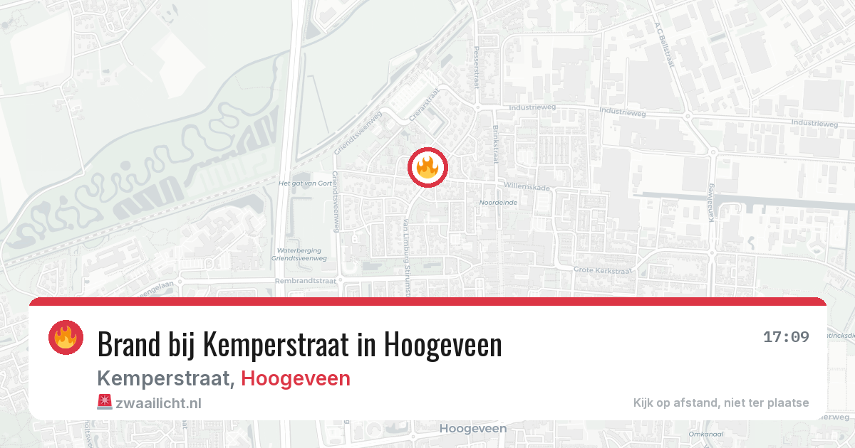 Brand bij Kemperstraat in Hoogeveen — 25 jul 2026