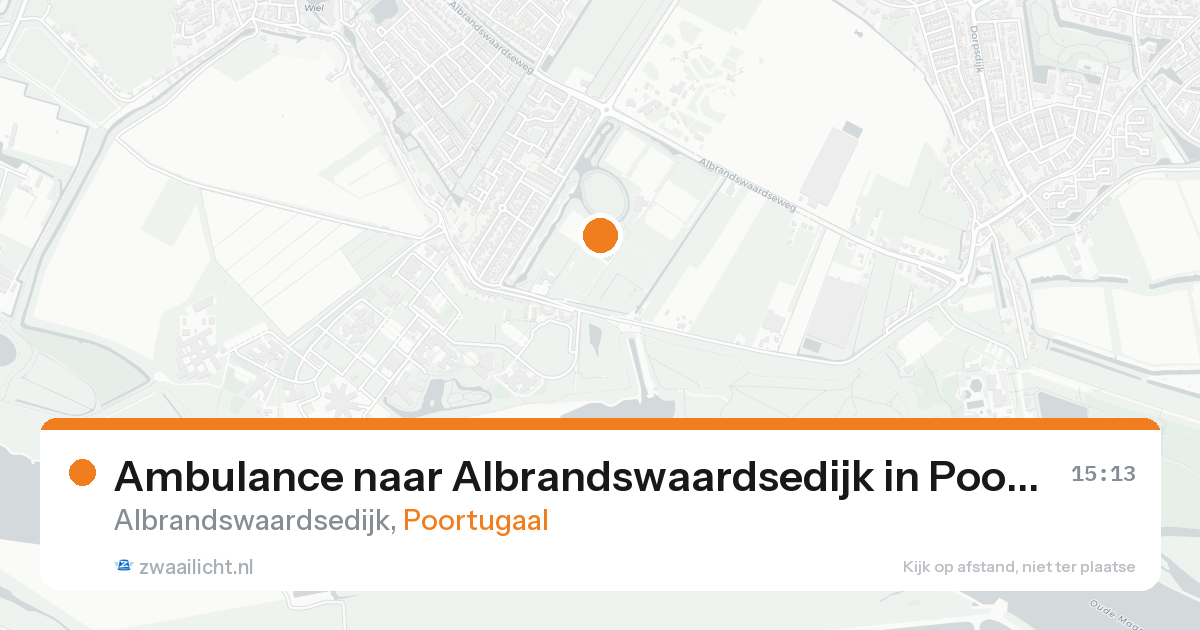 Ambulance naar Albrandswaardsedijk in Poortugaal — 20 aug 2026