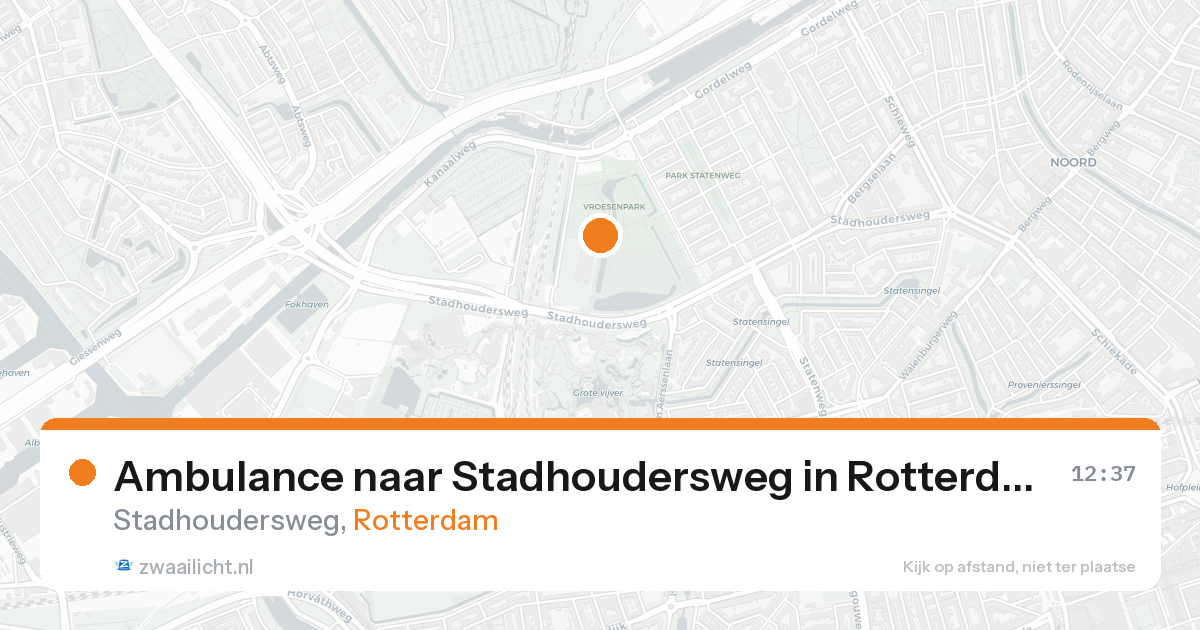 Ambulance naar Stadhoudersweg in Rotterdam — 22 aug 2026