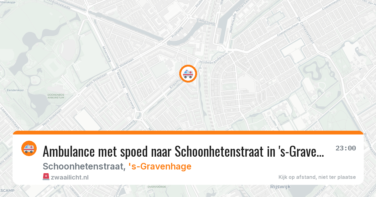 Ambulance met spoed naar Schoonhetenstraat in 's-Gravenhage — 18 jul 2026