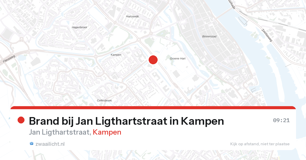 Brand bij Jan Ligthartstraat in Kampen — 27 aug 2026