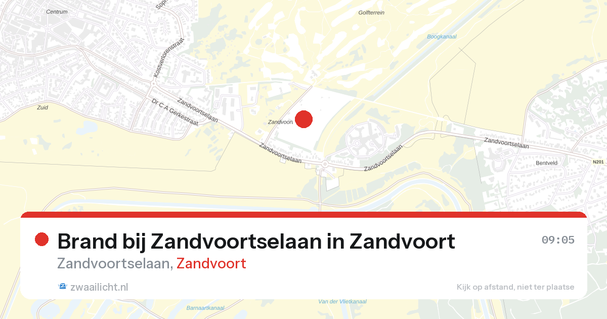 Brand bij Zandvoortselaan in Zandvoort — 28 aug 2026