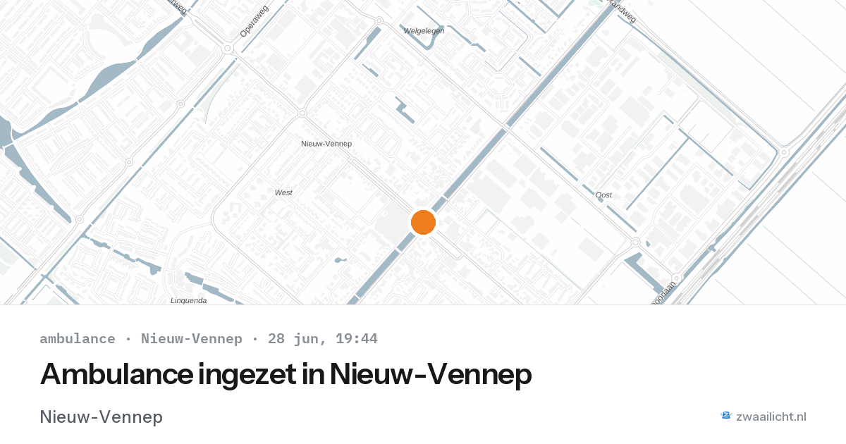 Ambulance ingezet in Nieuw-Vennep — 28 jun 2026