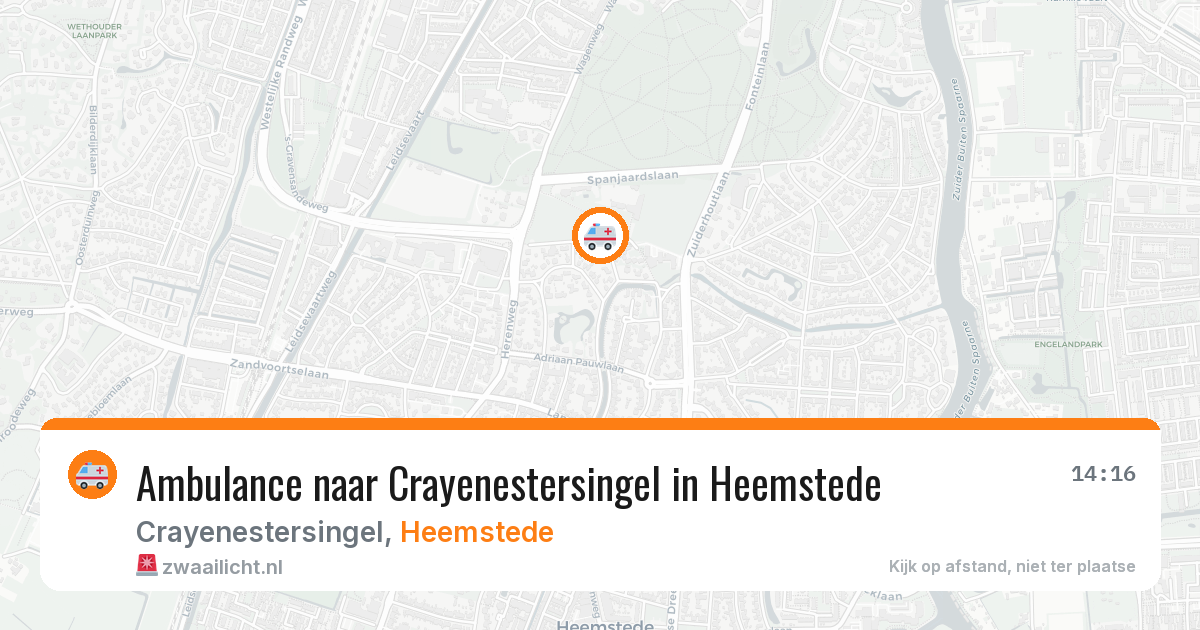Ambulance naar Crayenestersingel in Heemstede — 2 jun 2026