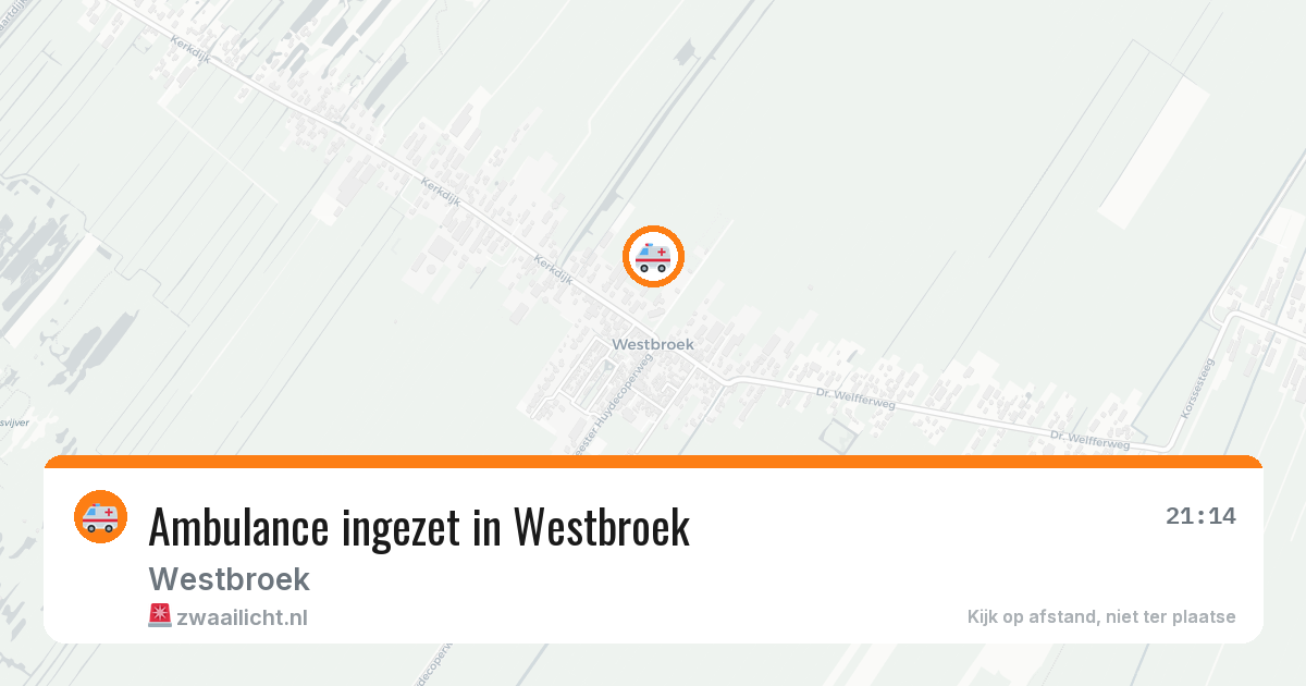 Ambulance ingezet in Westbroek — 17 mrt 2026