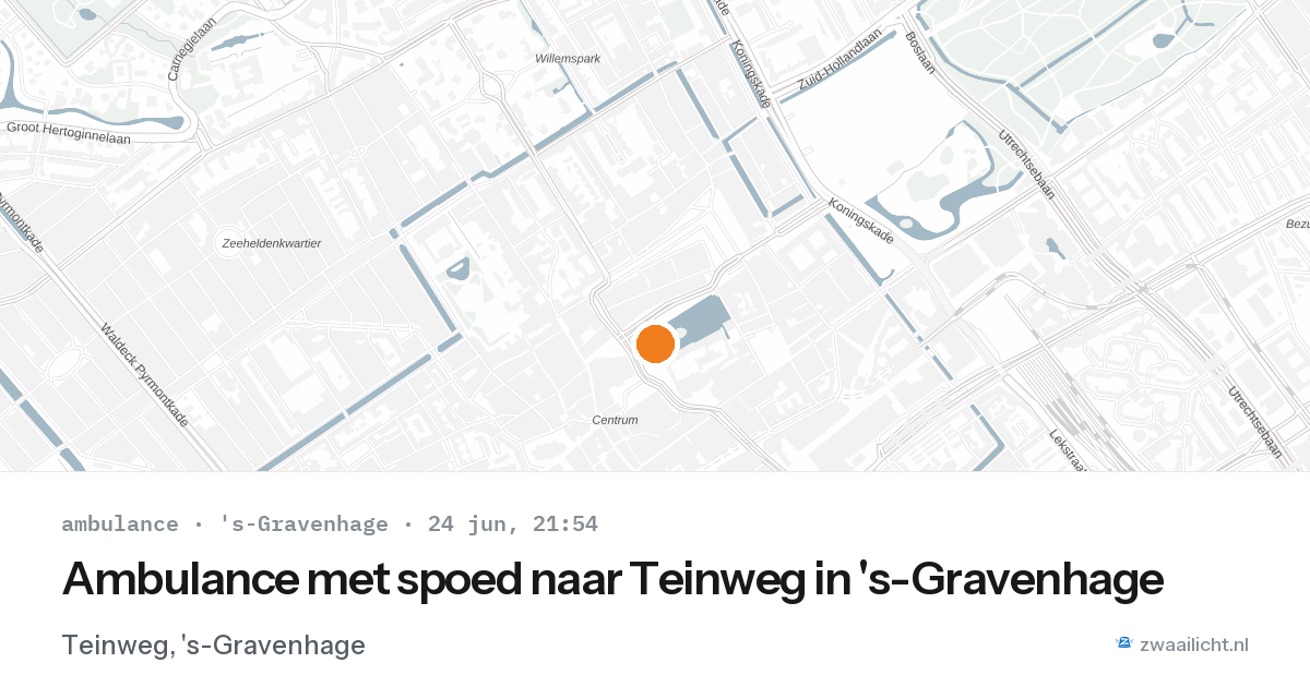 Ambulance met spoed naar Teinweg in 's-Gravenhage — 24 jun 2026