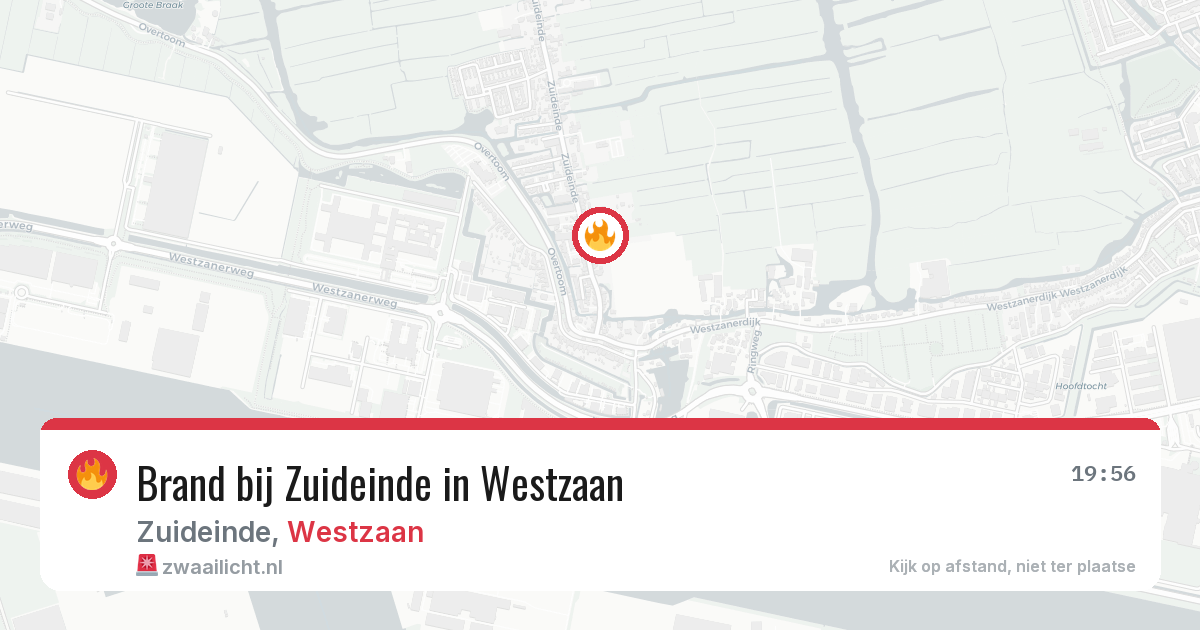 Brand bij Zuideinde in Westzaan — 7 jun 2026