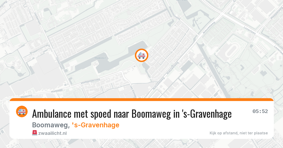 Ambulance met spoed naar Boomaweg in 's-Gravenhage — 2 aug 2026