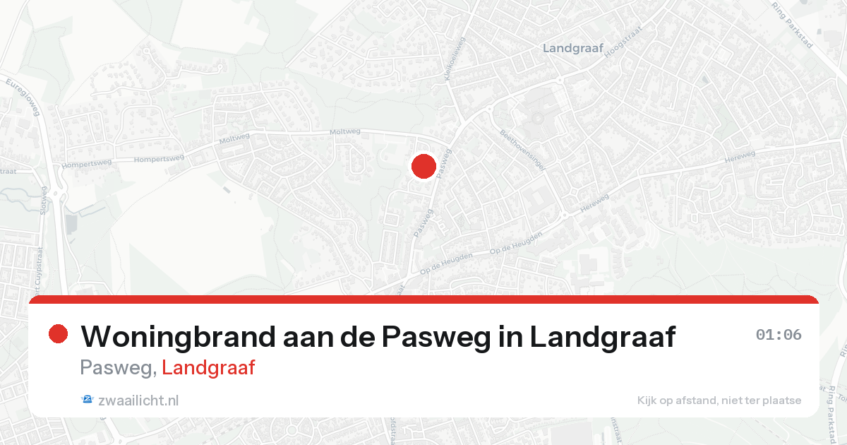 Woningbrand aan de Pasweg in Landgraaf — 22 aug 2026