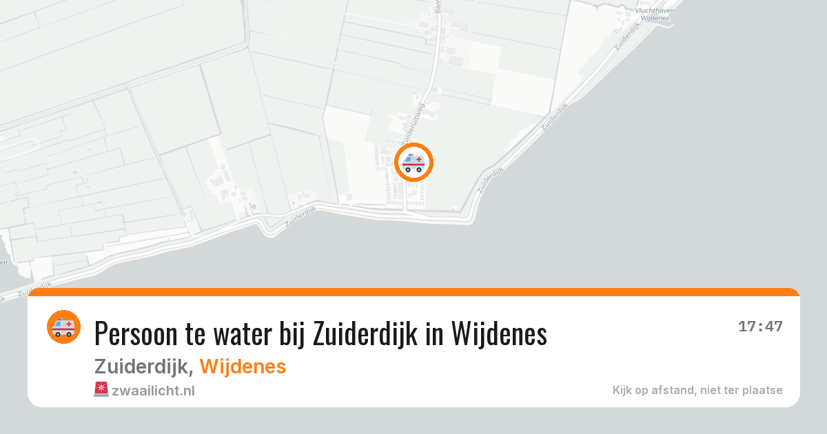 Persoon te water bij Zuiderdijk in Wijdenes — 3 aug 2026