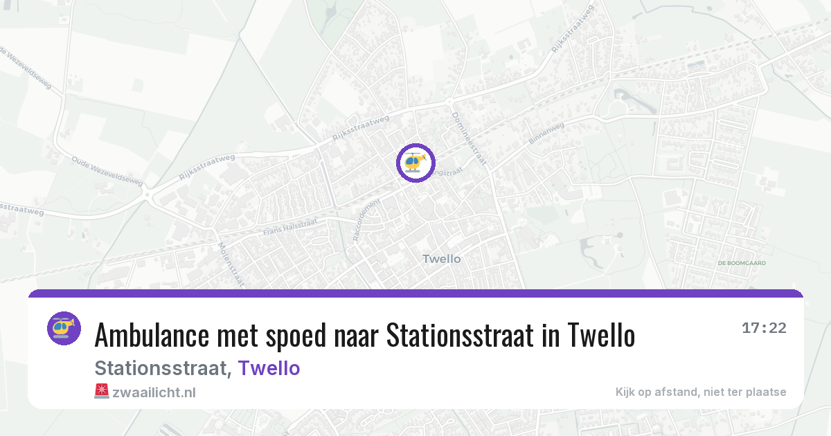Ambulance met spoed naar Stationsstraat in Twello — 8 jul 2026